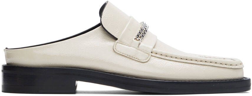 Martine Rose Off-White Square Toe Loafers - Picture 5