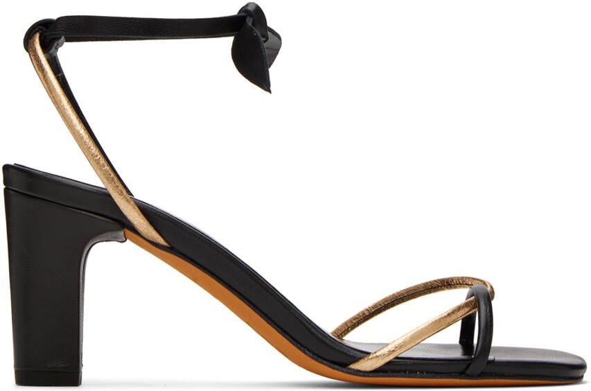 Maryam Nassir Zadeh Black & Gold Riley Heels - Picture 5