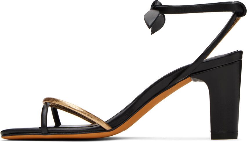 Maryam Nassir Zadeh Black & Gold Riley Heels - Picture 3