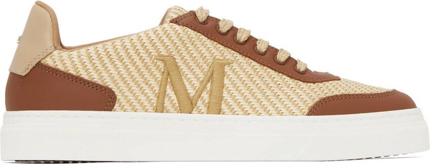 Max Mara Beige & Brown Taba Sneakers - Picture 5