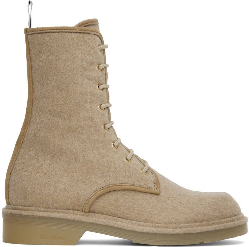 Max Mara Beige Baker Boots