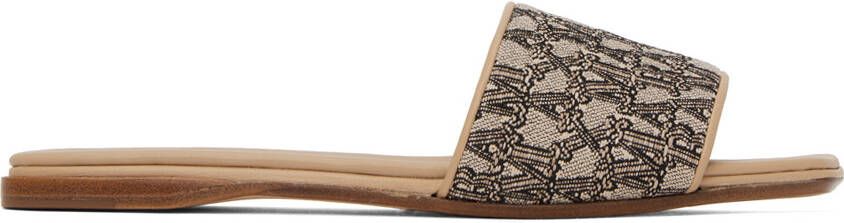 Max Mara Beige Jacquard Sandals