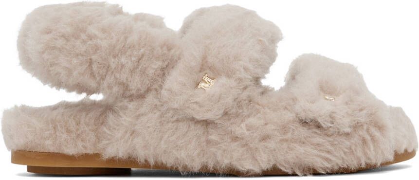 Max Mara Beige Teddy Sandals - Picture 5