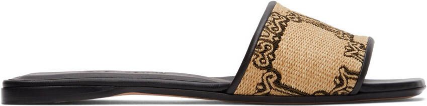 Max Mara Black & Beige Midge Sandals - Picture 5