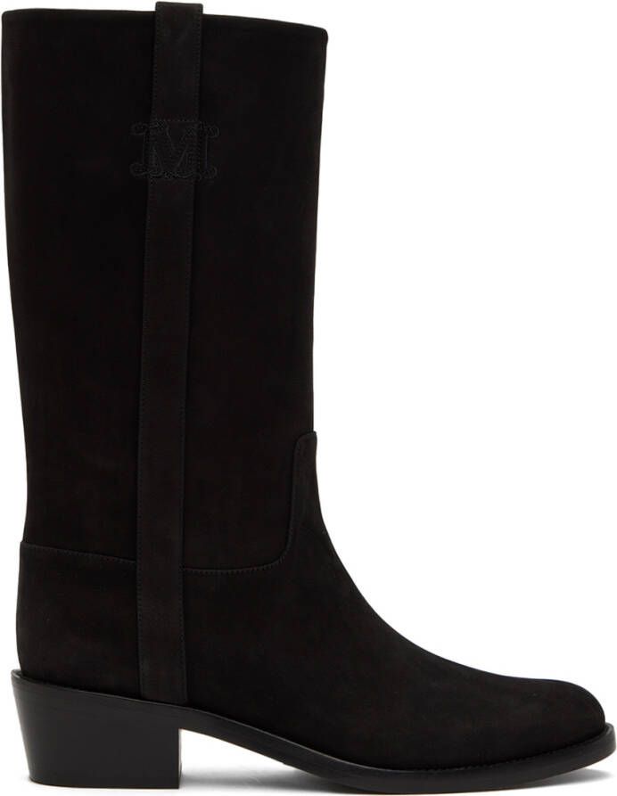 Max Mara Black Campero Boots