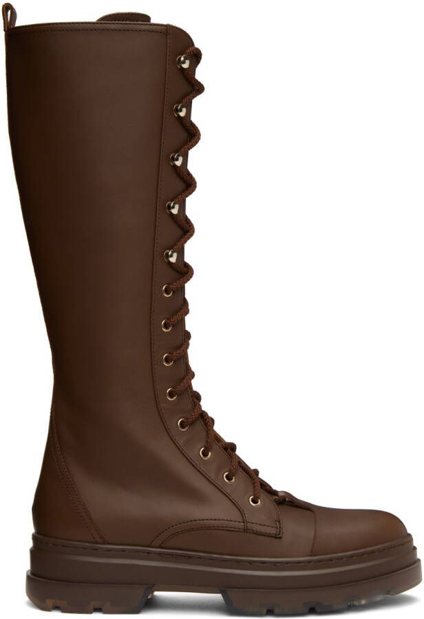 Max Mara Brown Calfskin Boots - Picture 5