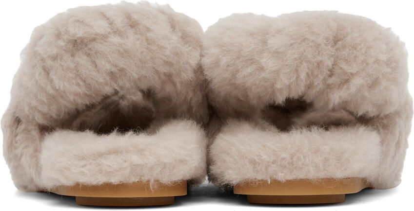 Max Mara Beige Teddy Sandals