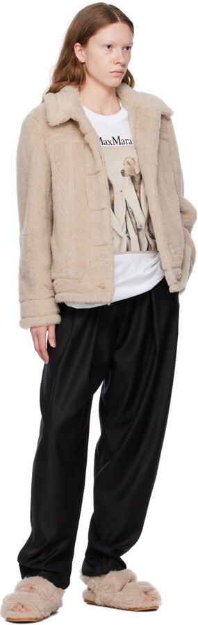 Max Mara Beige Teddy Sandals - Picture 4