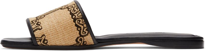 Max Mara Black & Beige Midge Sandals - Picture 4