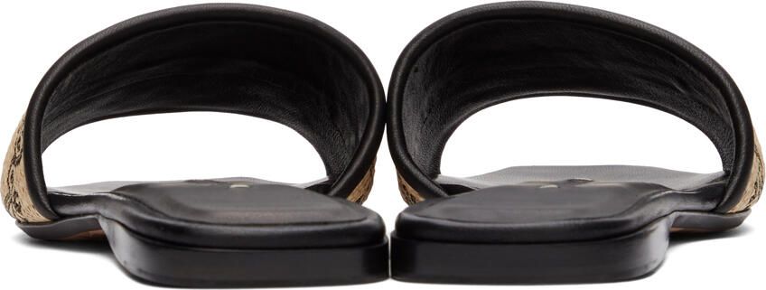 Max Mara Black & Beige Midge Sandals - Picture 2