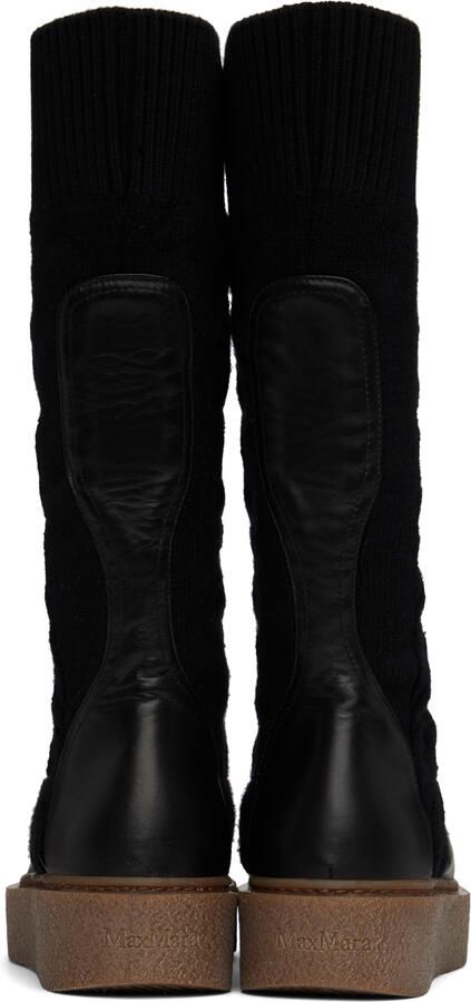 Max Mara Black Braidy Boots - Picture 5