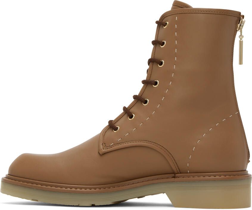 Max Mara Tan Urban Combat Boots - Picture 3