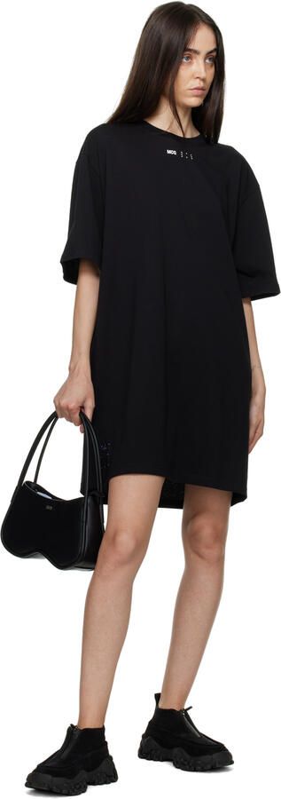 MCQ Black Crimp Moccasin Boots - Picture 4