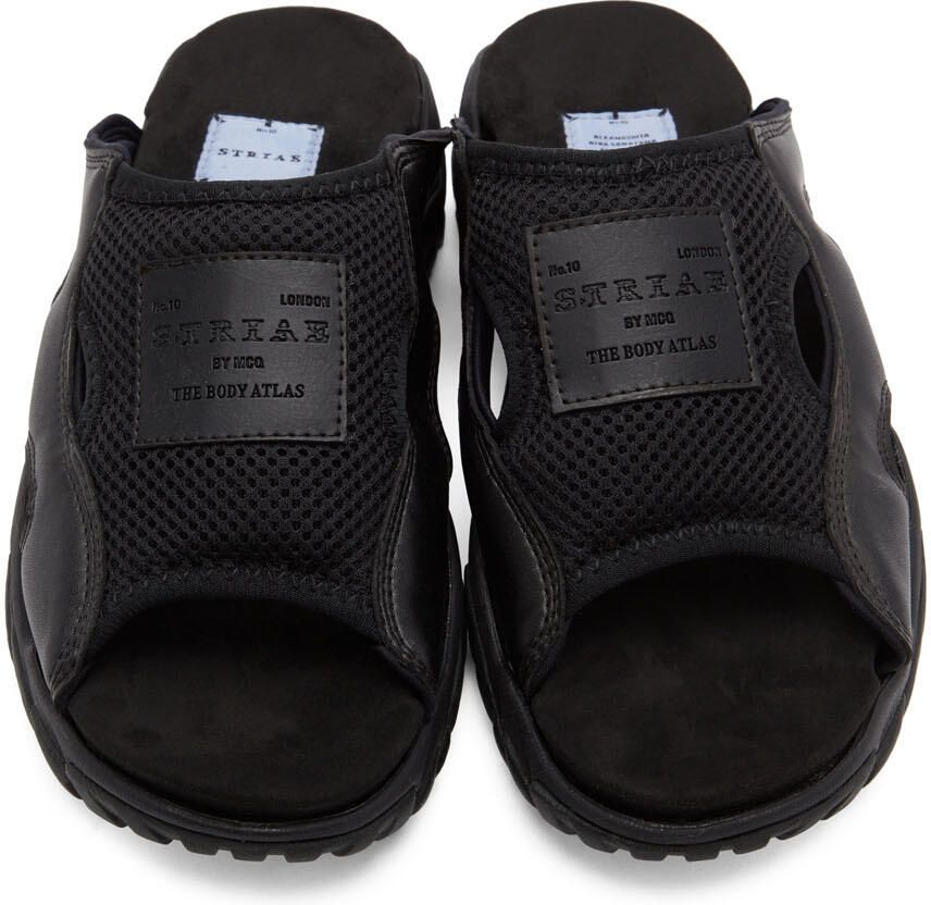 MCQ Black Slide Sandals