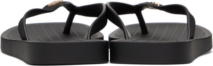 Melissa Black Sun Long Beach Flip Flops - Picture 2