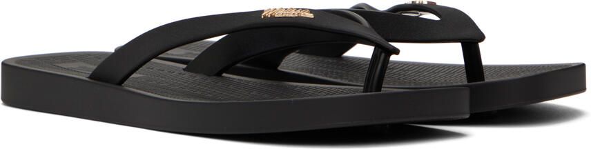 Melissa Black Sun Long Beach Flip Flops - Picture 3