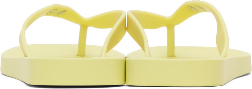 Melissa Yellow Sun Long Beach Flip Flops - Picture 2