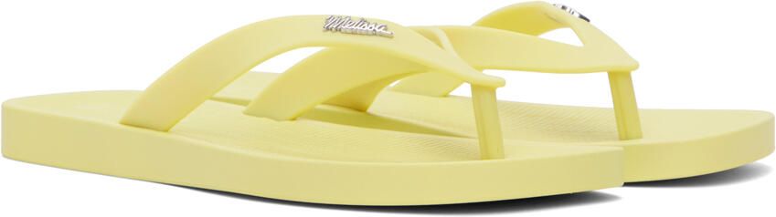 Melissa Yellow Sun Long Beach Flip Flops - Picture 3