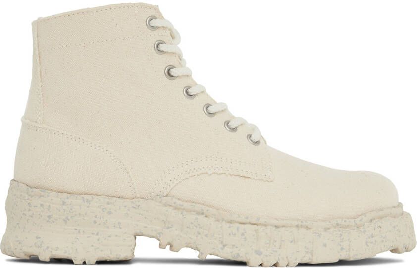 Miharayasuhiro White General Scale Past Lace-Up Boots - Picture 5