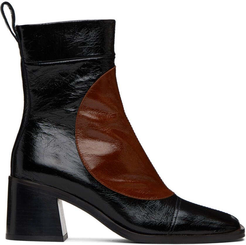 Miista Black & Brown Larisa Boots - Picture 5