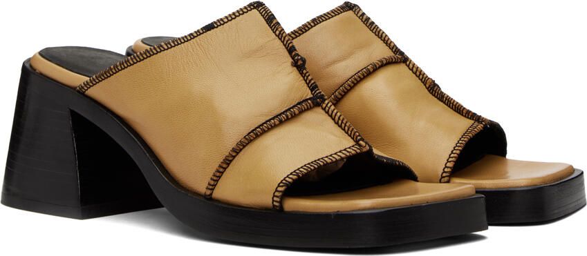 Miista Beige Mildred Heeled Sandals - Picture 2