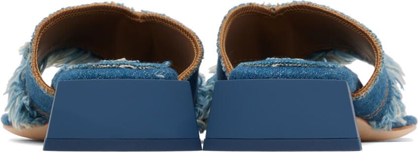 Miista Blue Pythia Denim Heeled Sandals