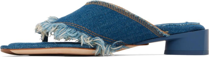 Miista Blue Pythia Denim Heeled Sandals - Picture 3