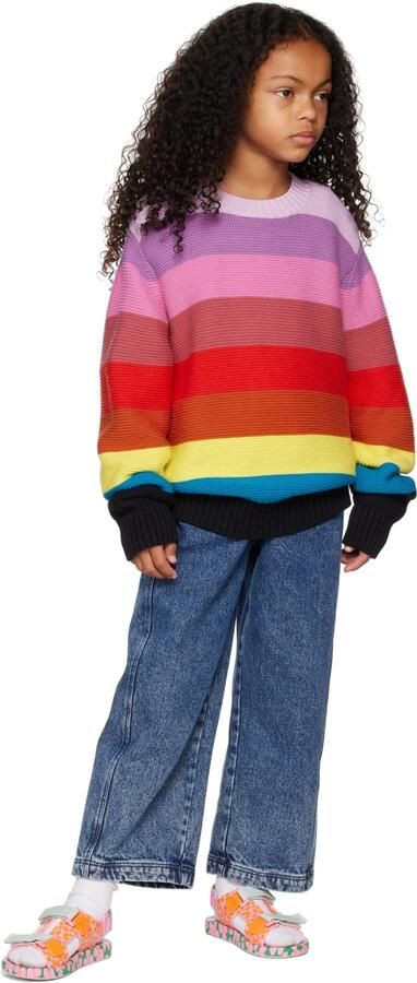 Mini Melissa Kids Pink & Green Fábula Edition Ping Pong Sandals