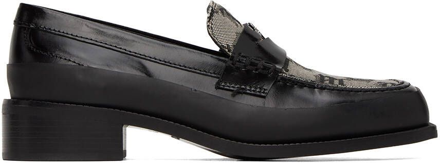 MISBHV Beige & Black 'The Brutalist' Jacquard Loafers