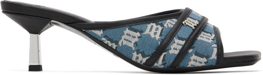 MISBHV Blue Slip-On Heeled Sandals - Picture 5