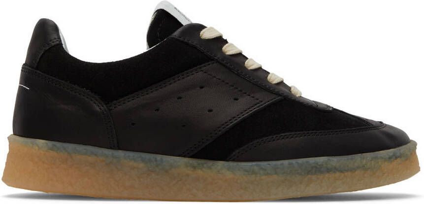 MM6 Maison Margiela Black 6 Court Sneakers - Picture 4