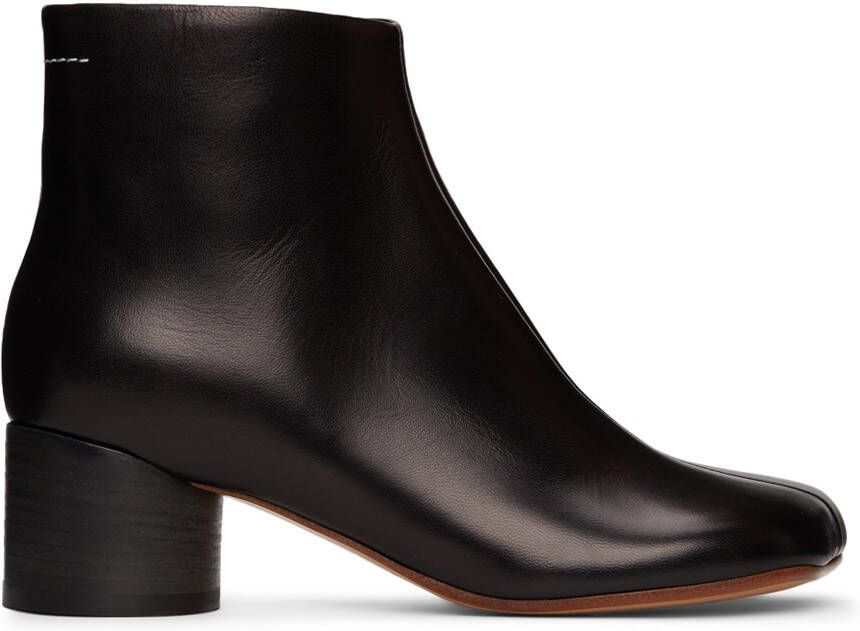 MM6 Maison Margiela Black Anatomic 6 Ankle Boots