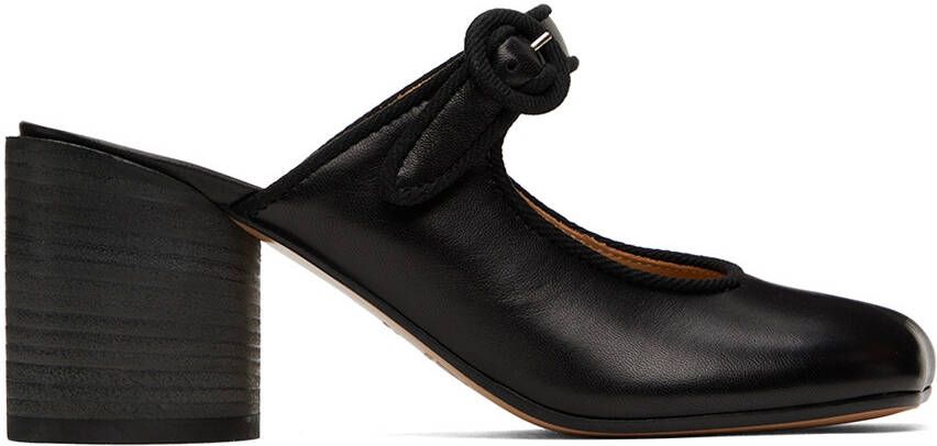 MM6 Maison Margiela Black Anatomic Mules - Picture 5