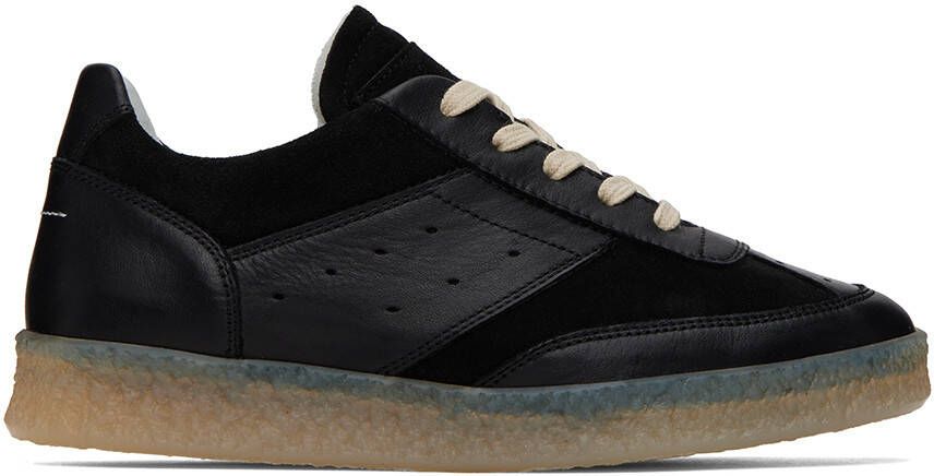 MM6 Maison Margiela Black Court Sneakers - Picture 5