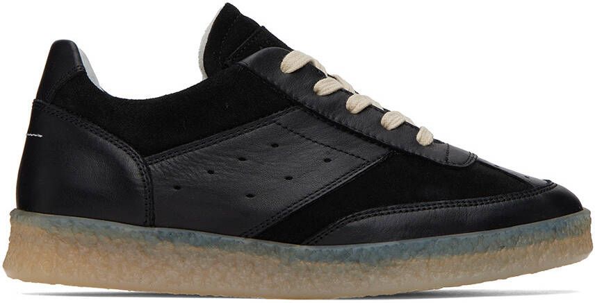 MM6 Maison Margiela Black Court Sneakers - Picture 5