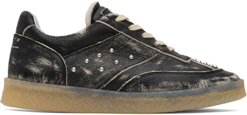 MM6 Maison Margiela Black Distressed Sneakers - Picture 4