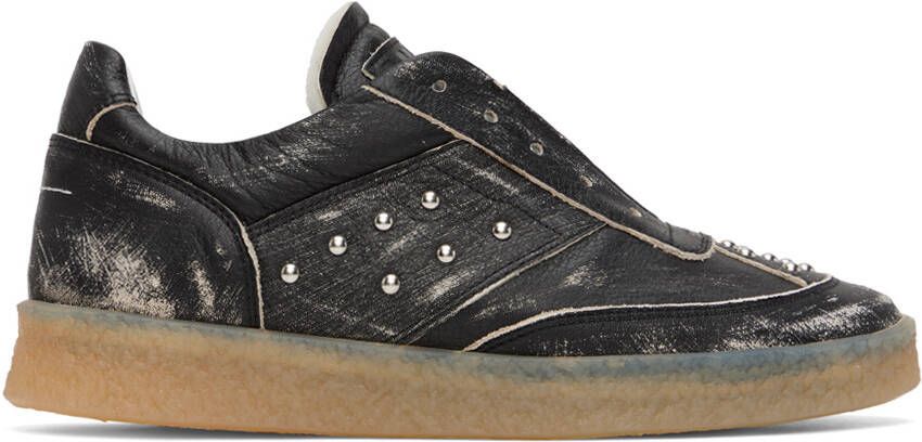MM6 Maison Margiela Black Distressed Sneakers