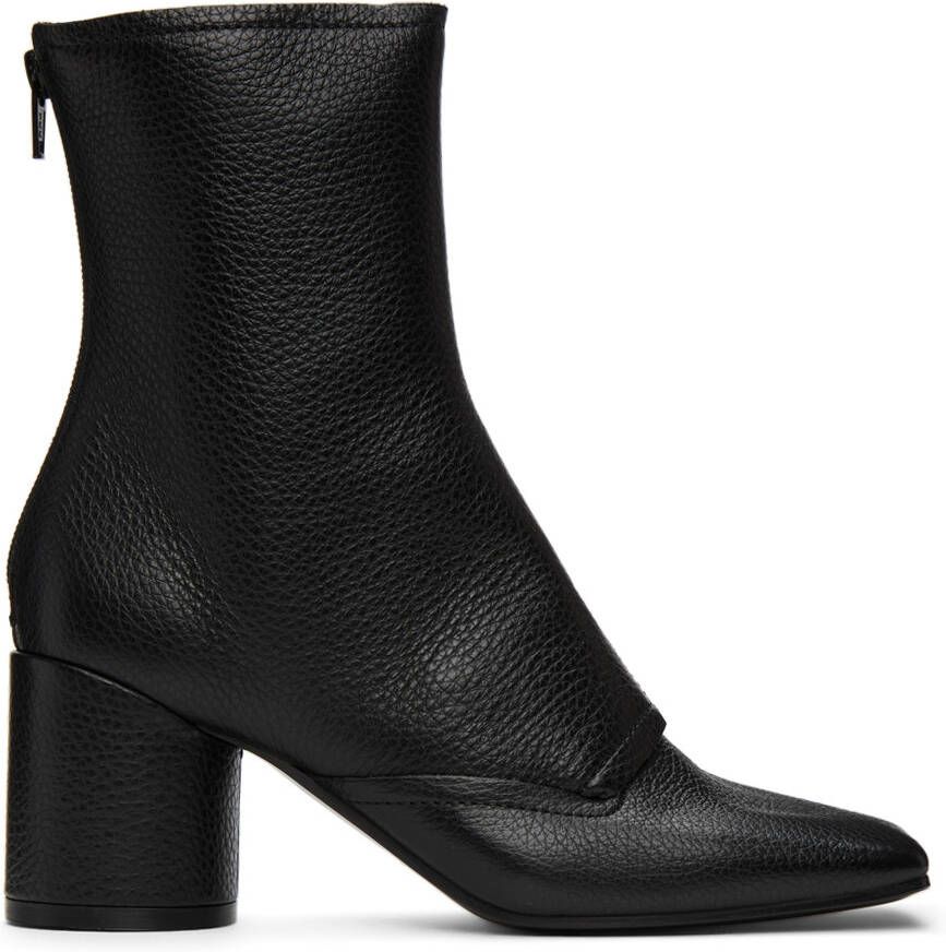 MM6 Maison Margiela Black Double Function Heeled Boots - Picture 5