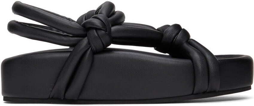 MM6 Maison Margiela Black Knotted Slingback Sandals - Picture 5