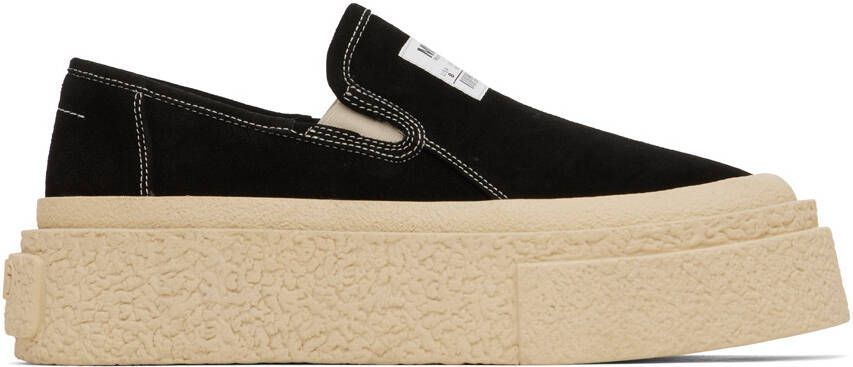 MM6 Maison Margiela Black Platform Slip-On Sneakers - Picture 5