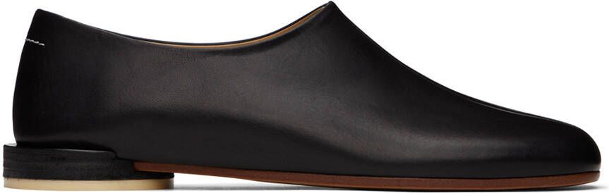 MM6 Maison Margiela Black Square Toe Loafers - Picture 6