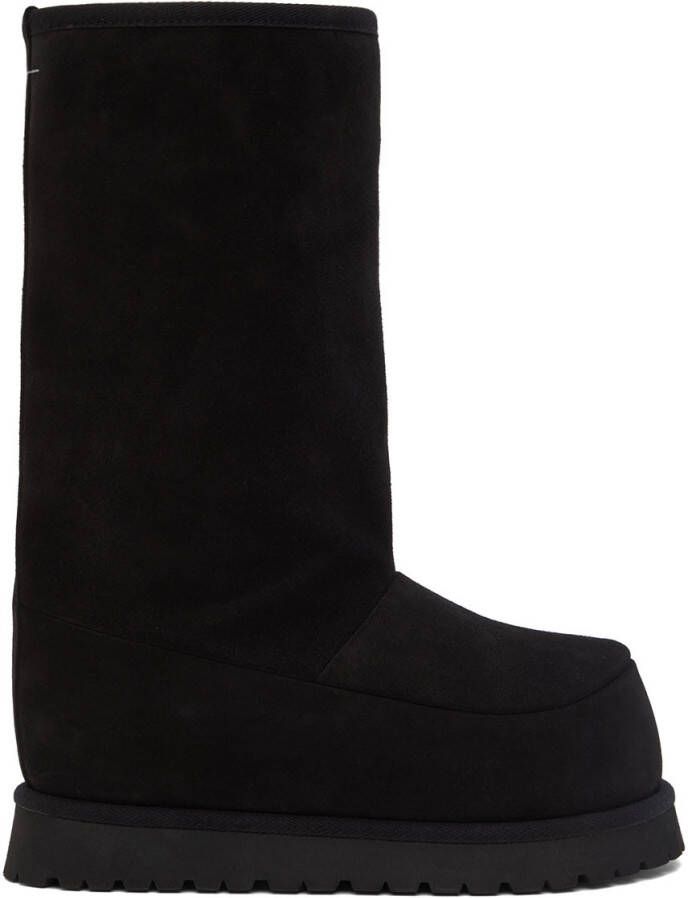 MM6 Maison Margiela Black Suede Boots - Picture 5