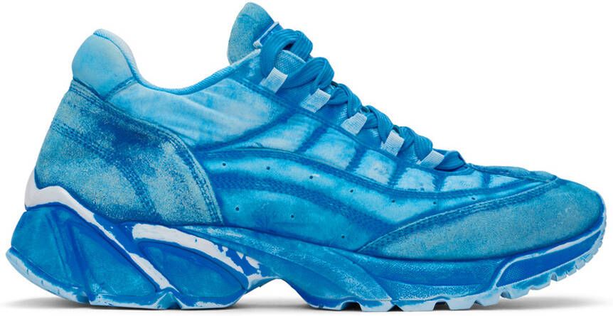 MM6 Maison Margiela Blue Distressed Sneakers - Picture 5