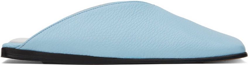 MM6 Maison Margiela Blue Square Toe Slippers - Picture 5