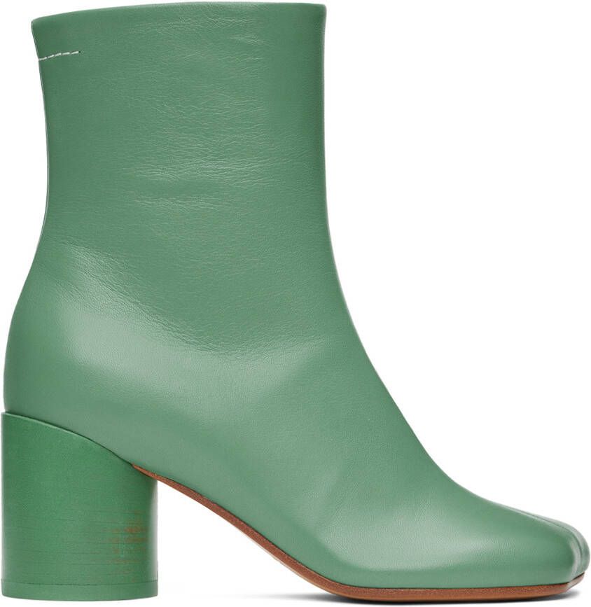 MM6 Maison Margiela Green Anatomic 70 Boots - Picture 5