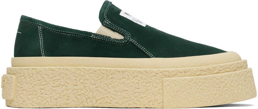 MM6 Maison Margiela Green Slip-On Sneakers