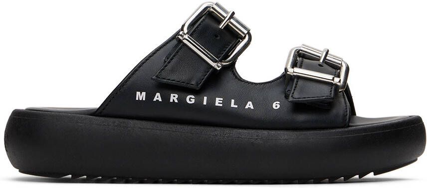 MM6 Maison Margiela Kids Black Buckle Sandals - Picture 5