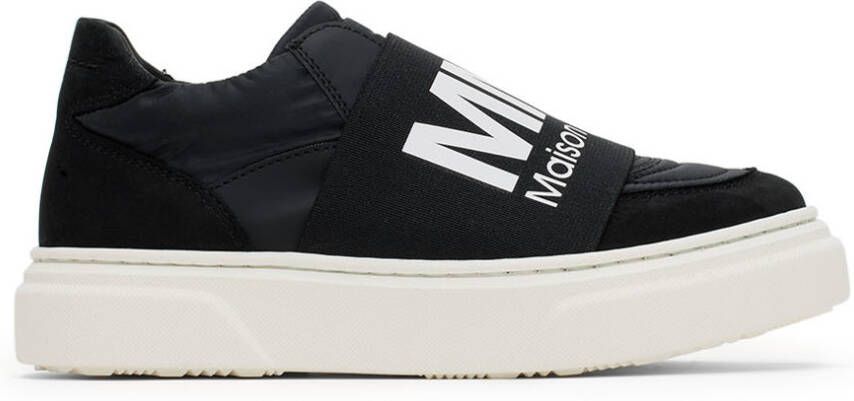 MM6 Maison Margiela Kids Black Elastic Logo Sneakers