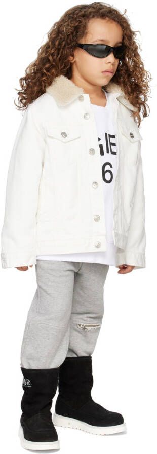 MM6 Maison Margiela Kids Black Suede Boots