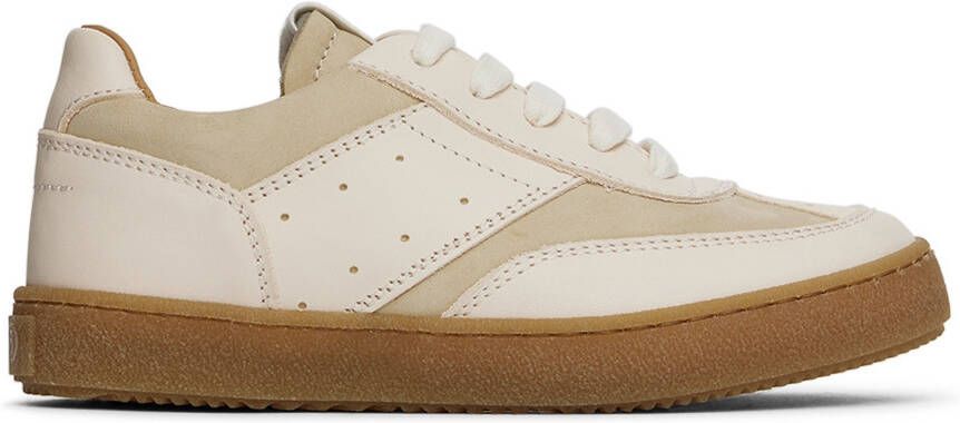 MM6 Maison Margiela Kids Off-White & Beige Paneled Sneakers - Picture 5